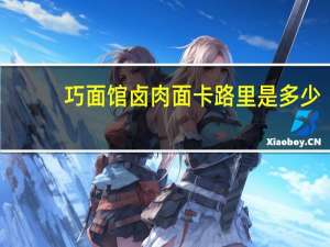 巧面馆卤肉面卡路里是多少