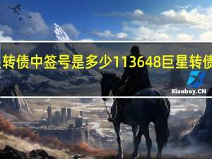巨星转债中签号是多少 113648巨星转债债券评级