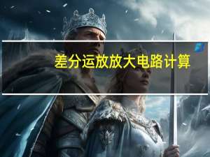 差分运放放大电路计算