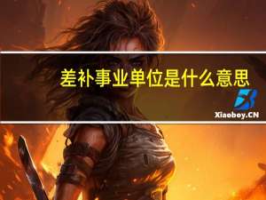 差补事业单位是什么意思