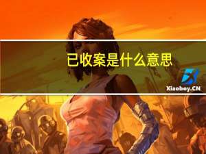已收案是什么意思