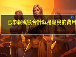 已申報稅額合計就是退稅的費用嗎