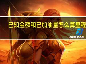 已知金额和已加油量怎么算里程数