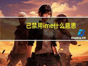 已禁用ime什么意思