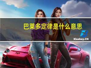 巴莱多定律是什么意思