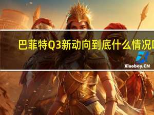 巴菲特Q3新动向 到底什么情况嘞