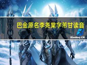 巴金原名李尧棠字芾甘读音