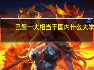 巴黎一大相当于国内什么大学