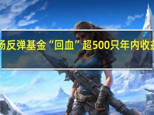 市场反弹基金“回血” 超500只年内收益“转正”