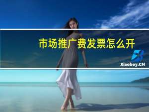 市场推广费发票怎么开