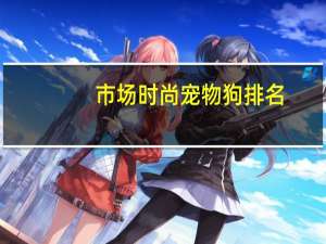 市场时尚宠物狗排名