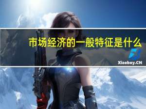 市场经济的一般特征是什么