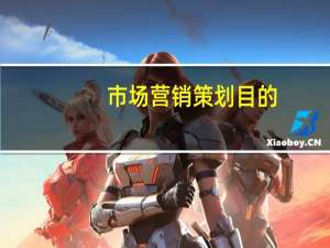 市场营销策划目的