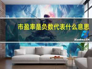 市盈率是负数代表什么意思