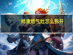 帅康燃气灶怎么拆开