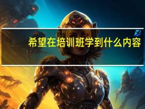希望在培训班学到什么内容