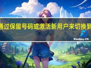 希望通过保留号码或激活新用户来切换到Tim的用户