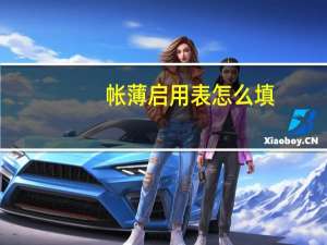 帐薄启用表怎么填