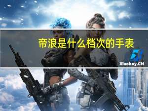 帝浪是什么档次的手表