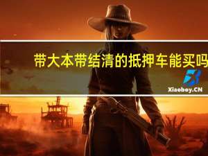 带大本带结清的抵押车能买吗