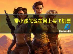 带小孩怎么在网上买飞机票