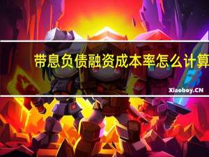 带息负债融资成本率怎么计算