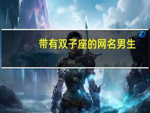 带有双子座的网名男生