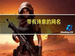 带有诗意的网名（带有）