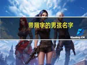 带翔字的男孩名字