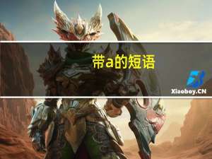 带a的短语