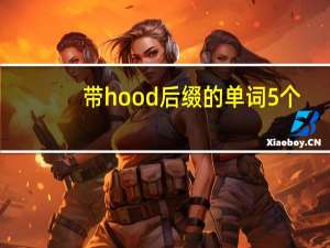 带hood后缀的单词5个
