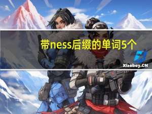 带ness后缀的单词5个