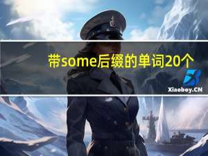 带some后缀的单词20个