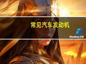 常见汽车发动机