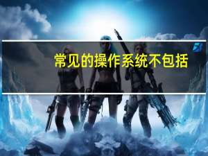 常见的操作系统不包括（常见的操作系统）