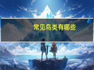 常见鸟类有哪些