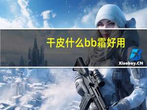 干皮什么bb霜好用