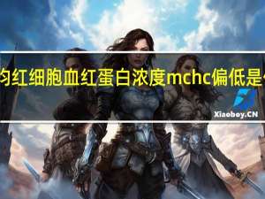 平均红细胞血红蛋白浓度mchc偏低是什么意思（平均红细胞血红蛋白浓度MCHC）