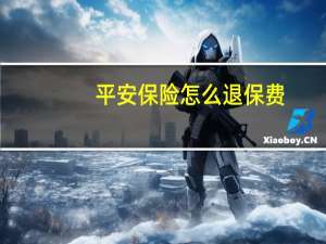 平安保险怎么退保费