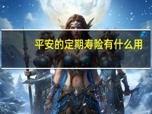 平安的定期寿险有什么用