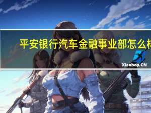 平安银行汽车金融事业部怎么样