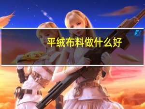 平绒布料做什么好