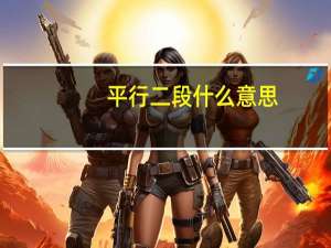 平行二段什么意思