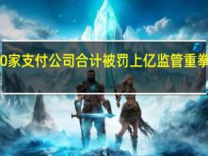 年内超10家支付公司合计被罚上亿 监管重拳规范行业秩序