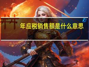 年应税销售额是什么意思