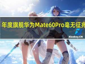 年度旗舰华为Mate 60 Pro 毫无征兆发售