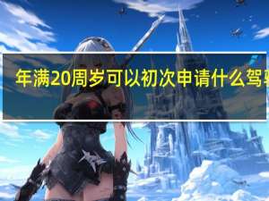 年满20周岁可以初次申请什么驾驶证（年满20周岁可以初次申请哪种准驾车型）