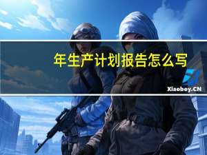 年生产计划报告怎么写