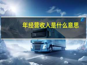 年经营收入是什么意思