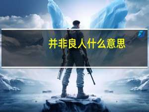 并非良人什么意思